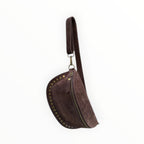 Sac Banane Cuir Suède Clouté Dion LOUISA LEE - Sacs - LOUISA LEE