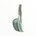 Sac Banane Cuir Suède Clouté Dion LOUISA LEE - Sacs - LOUISA LEE