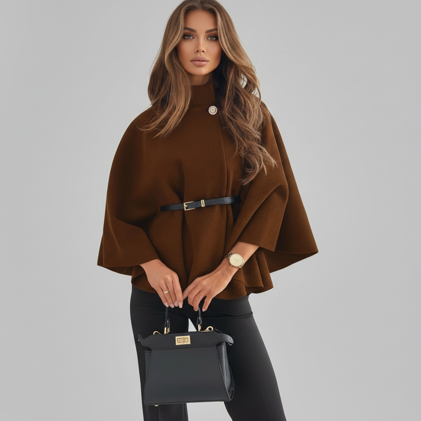 Poncho Cape Femme avec Ceinture ESTEE BROWN
