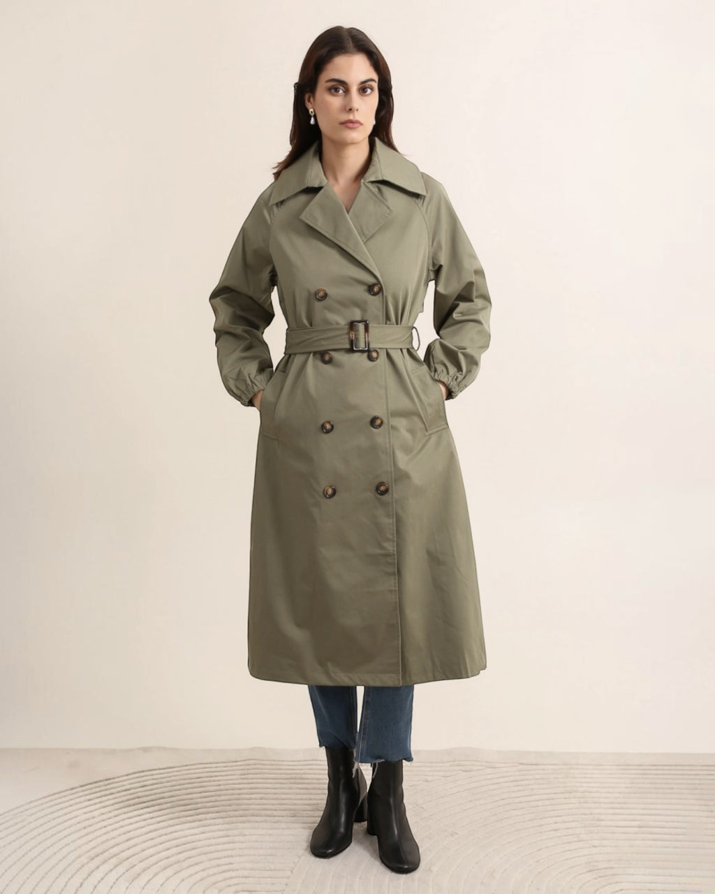 Trench long avec ceinture Attrait Paris