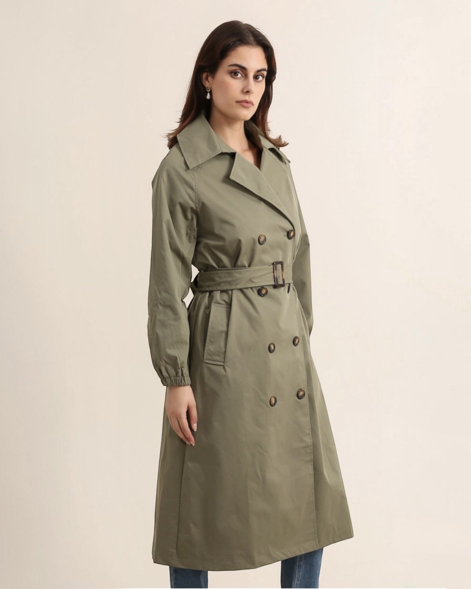 Trench long avec ceinture Attrait Paris