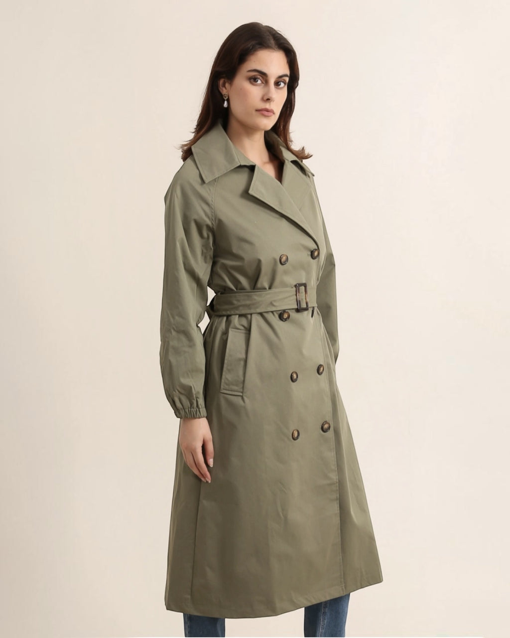 Trench long avec ceinture Attrait Paris