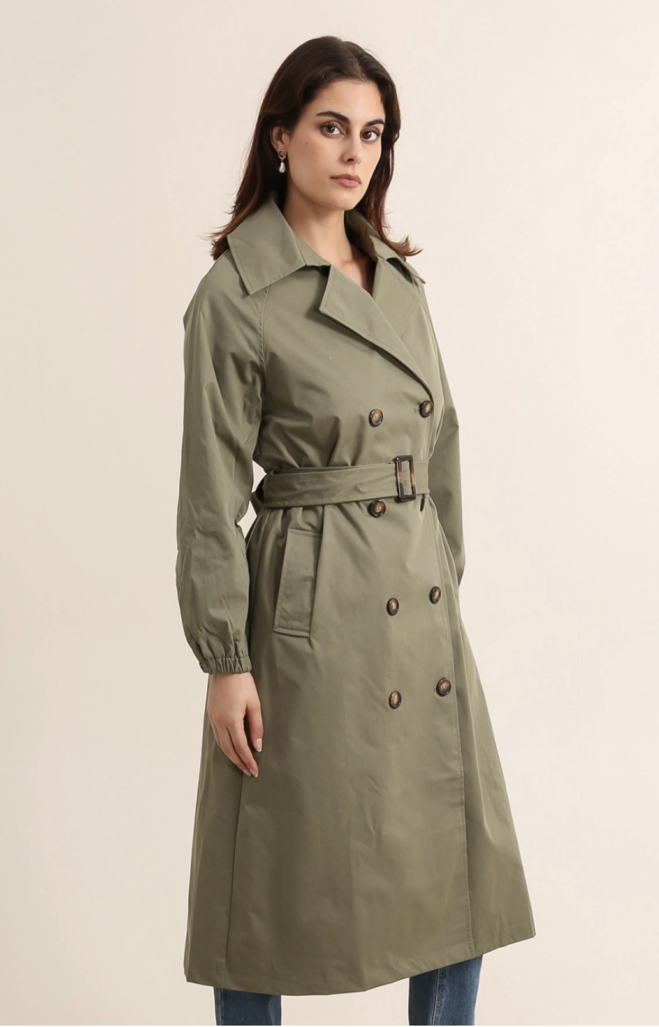 Trench long avec ceinture Attrait Paris