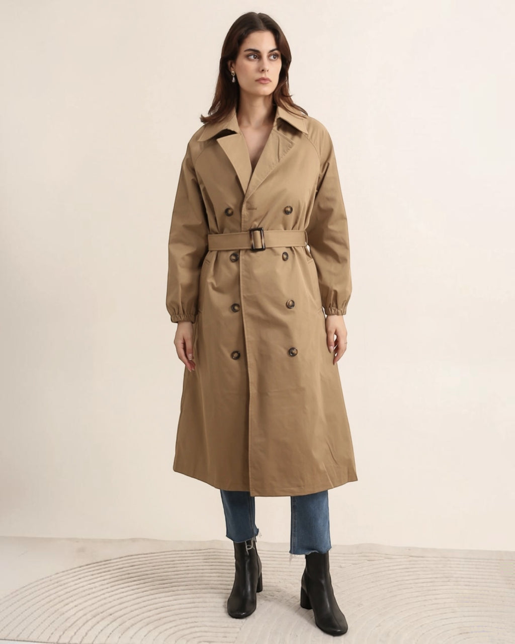 Trench long avec ceinture Attrait Paris