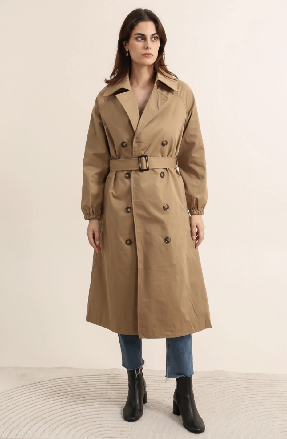 Trench long avec ceinture Attrait Paris