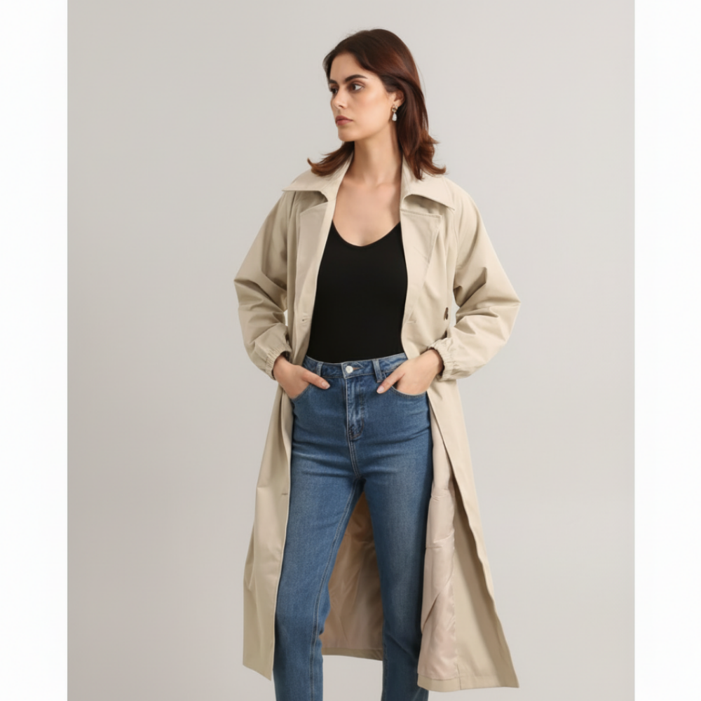Trench long avec ceinture Attrait Paris