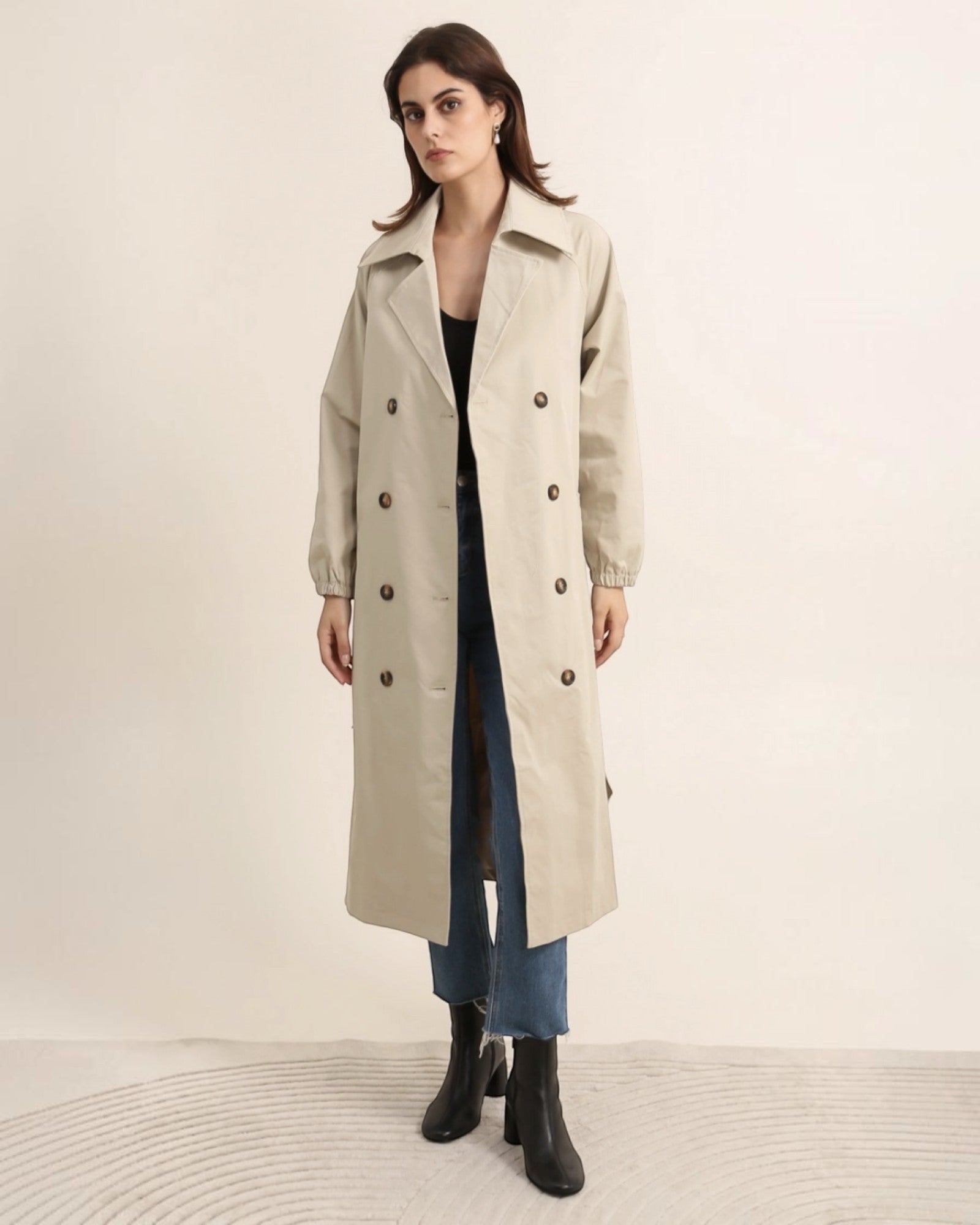 Trench long avec ceinture Attrait Paris