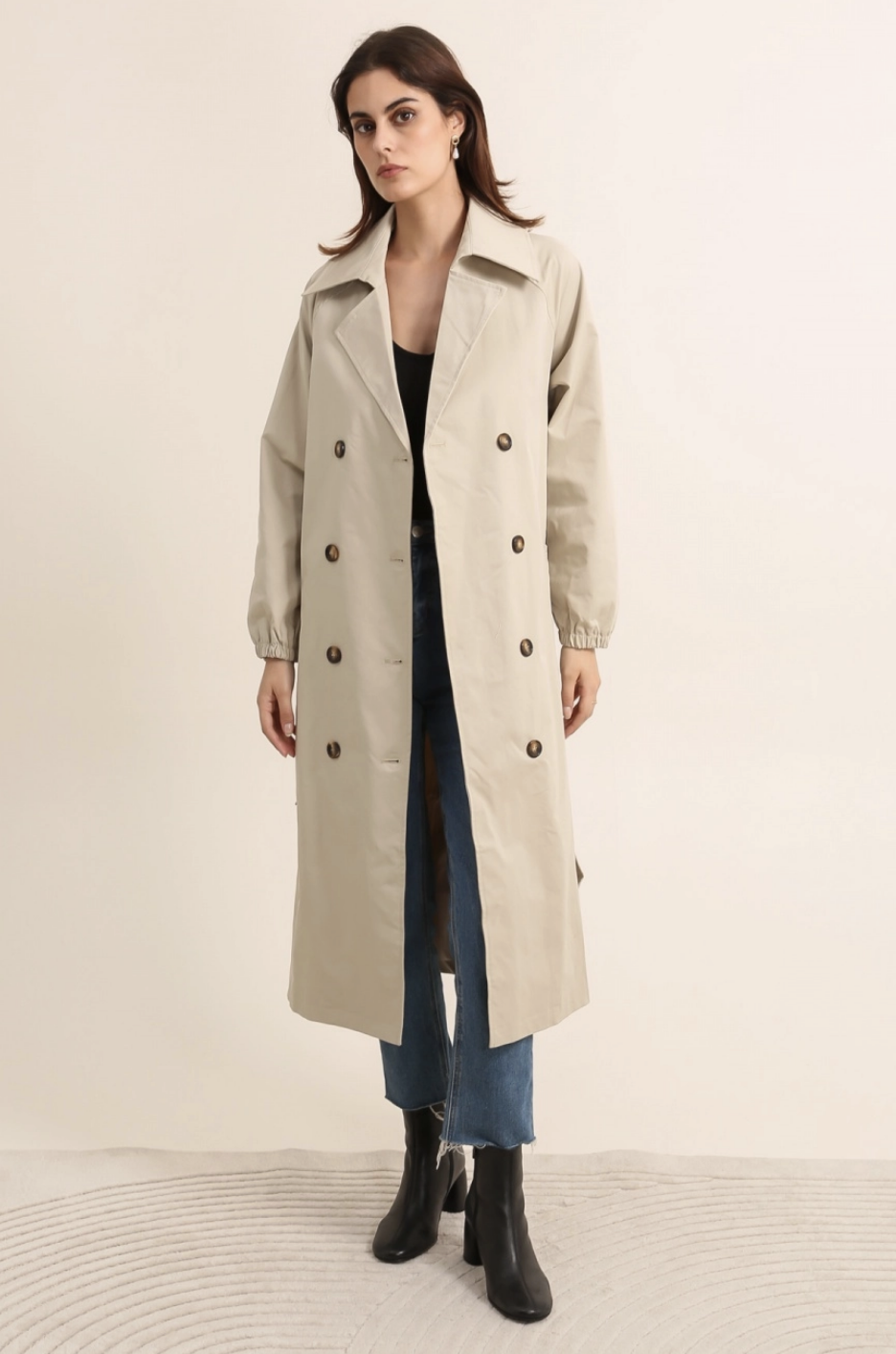 Trench long avec ceinture Attrait Paris