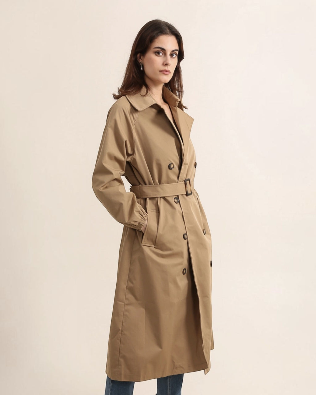 Trench long avec ceinture Attrait Paris