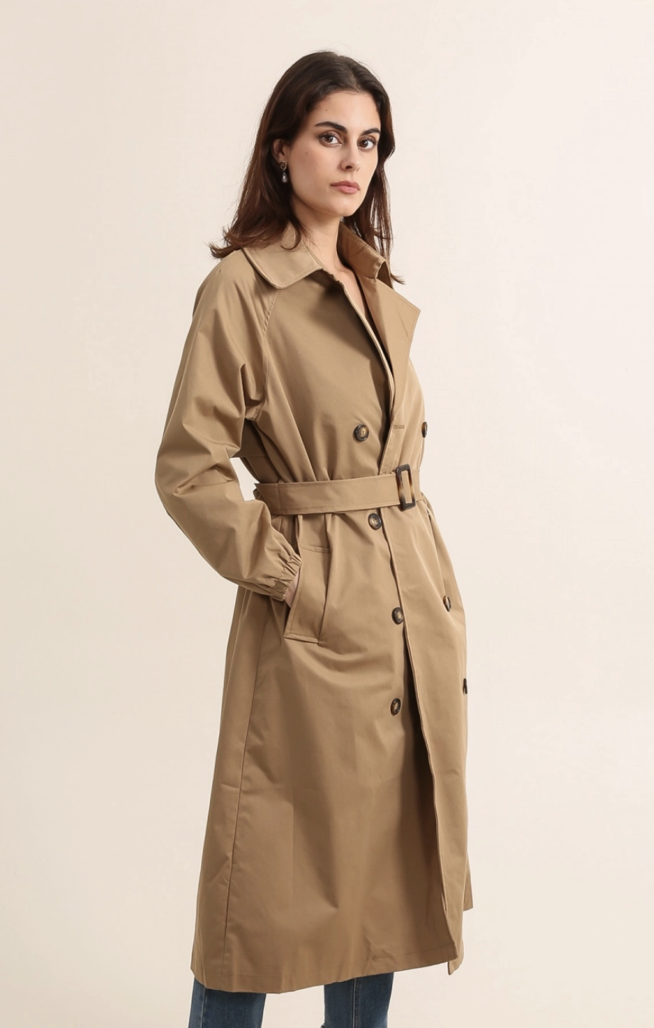 Trench long avec ceinture Attrait Paris
