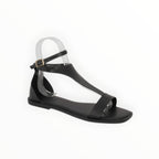 Sandale Plate Bout Carré Bride Boucle Cheville Simili Cuir – Cink-Me - Chaussure Femme - Cink-Me