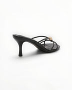Mule Talon Fin Bride Tressée Cuir Synthétique – Joia Paris - Chaussure Femme - Joia Paris