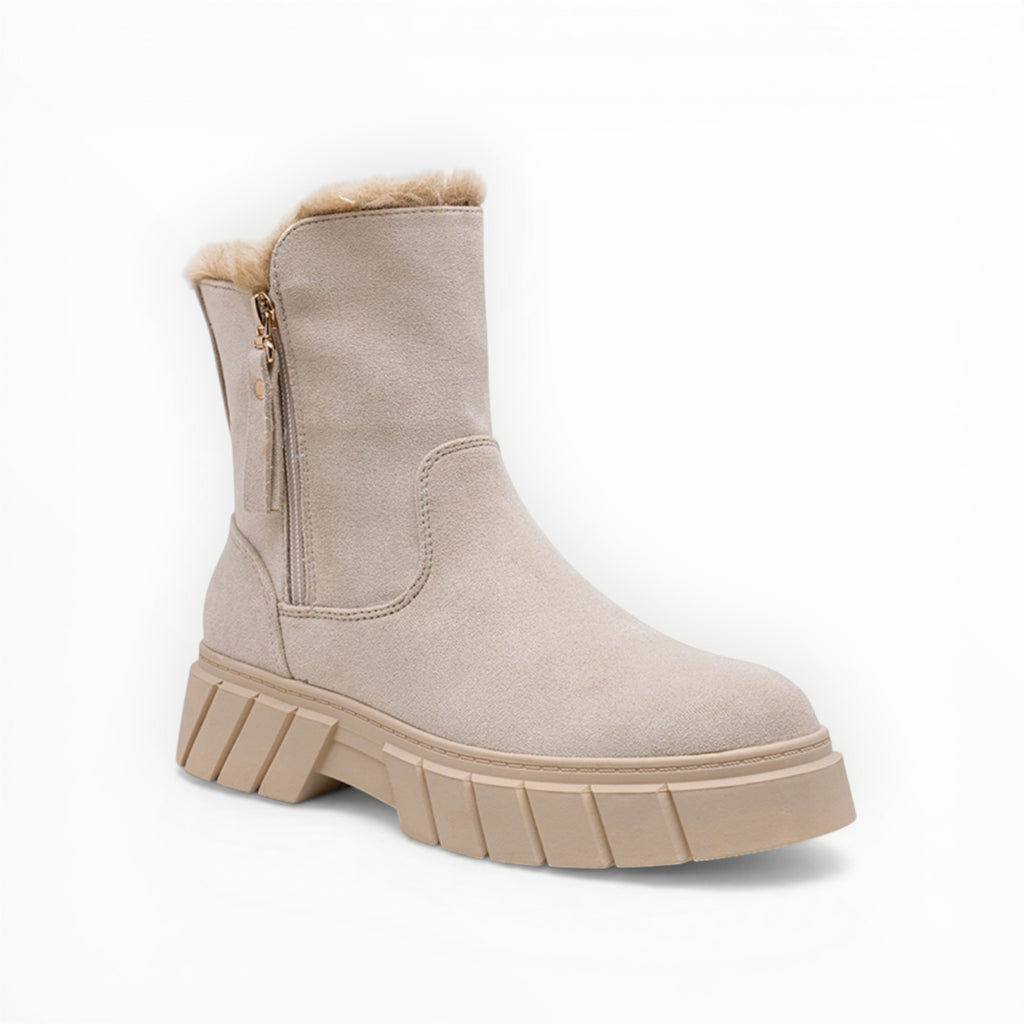 Bottines Fourrées Mi-Hautes Suédine – LADY GLORY - Chaussure Femme - LADY GLORY