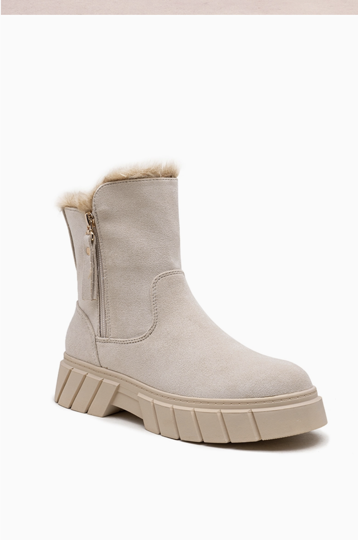 Bottines Fourrées Mi-Hautes Suédine – LADY GLORY