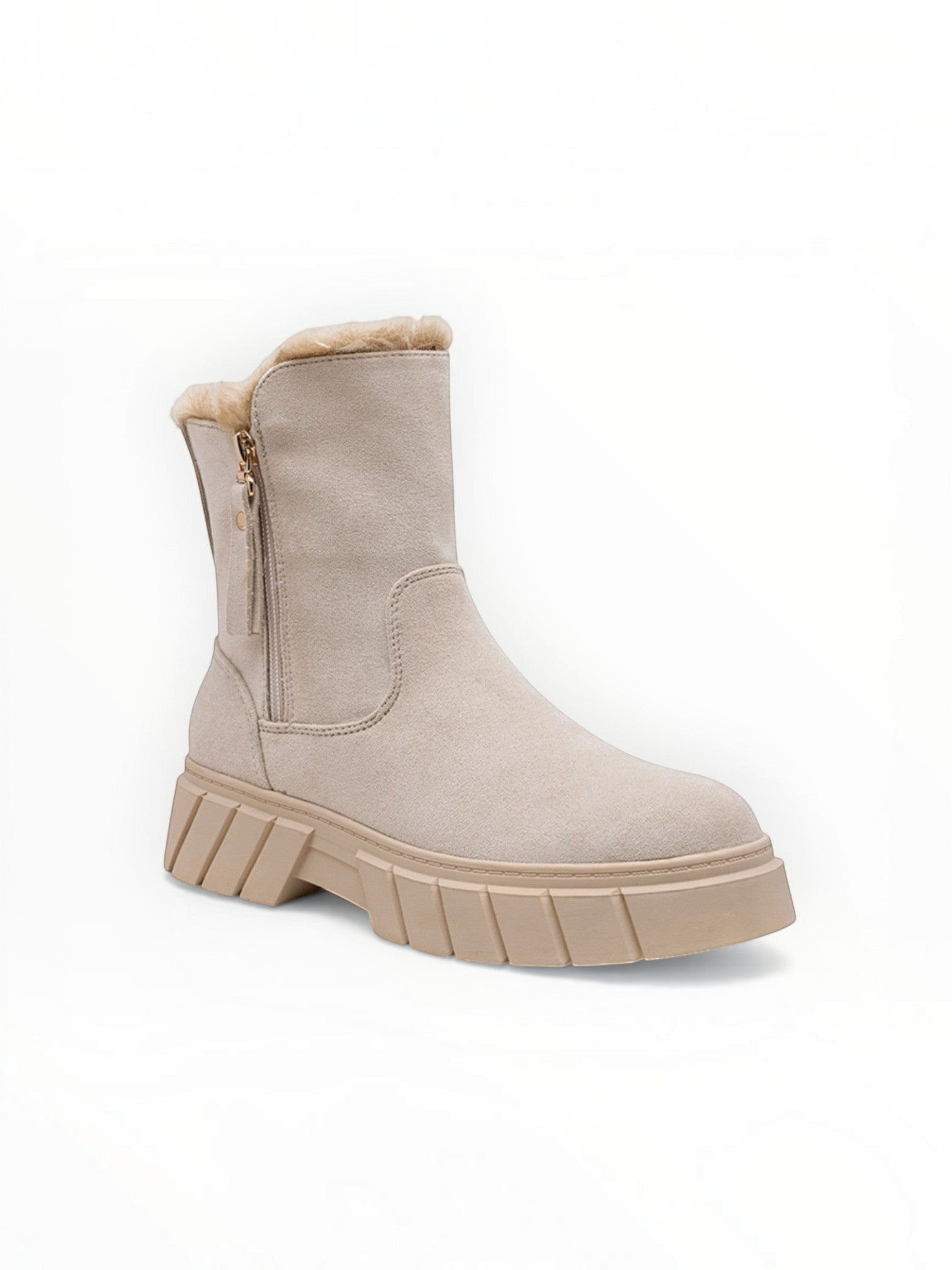 Bottines Fourrées Mi-Hautes Suédine – LADY GLORY - Chaussure Femme - LADY GLORY