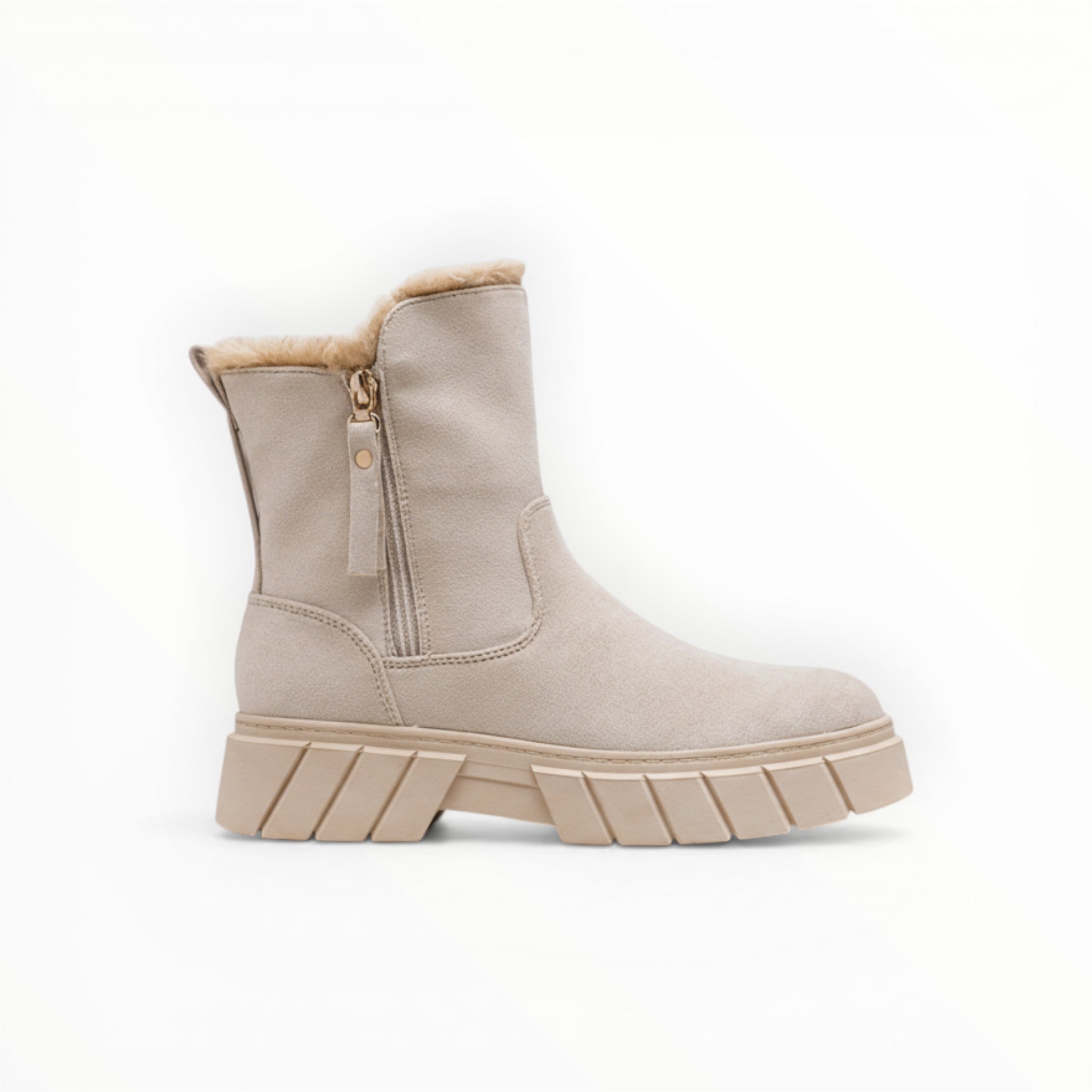 Bottines Fourrées Mi-Hautes Suédine – LADY GLORY - Chaussure Femme - LADY GLORY