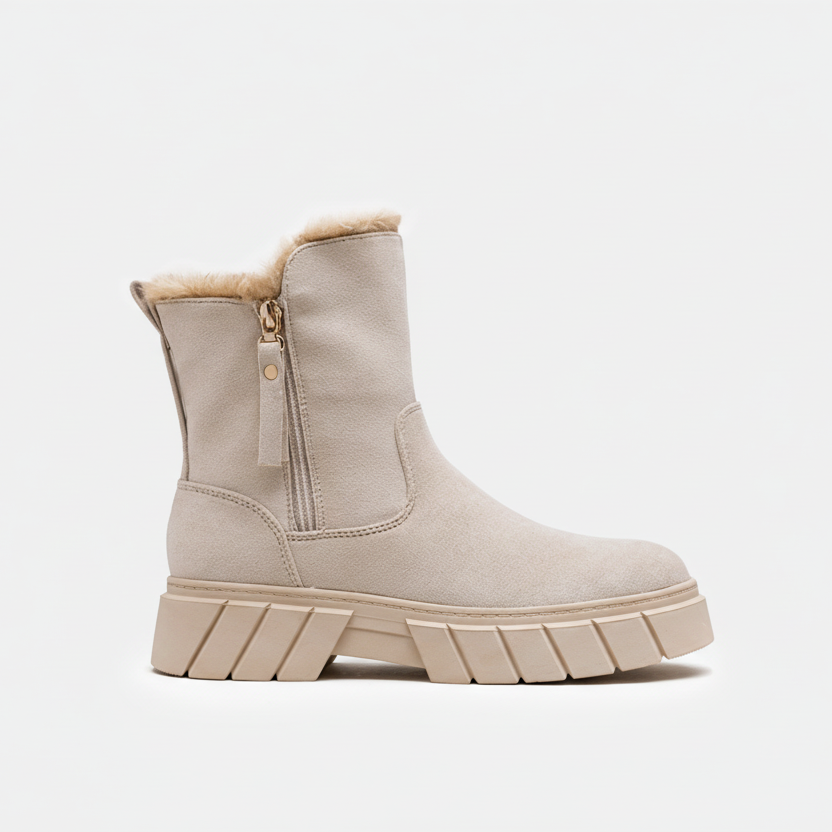 Bottines Fourrées Mi-Hautes Suédine – LADY GLORY