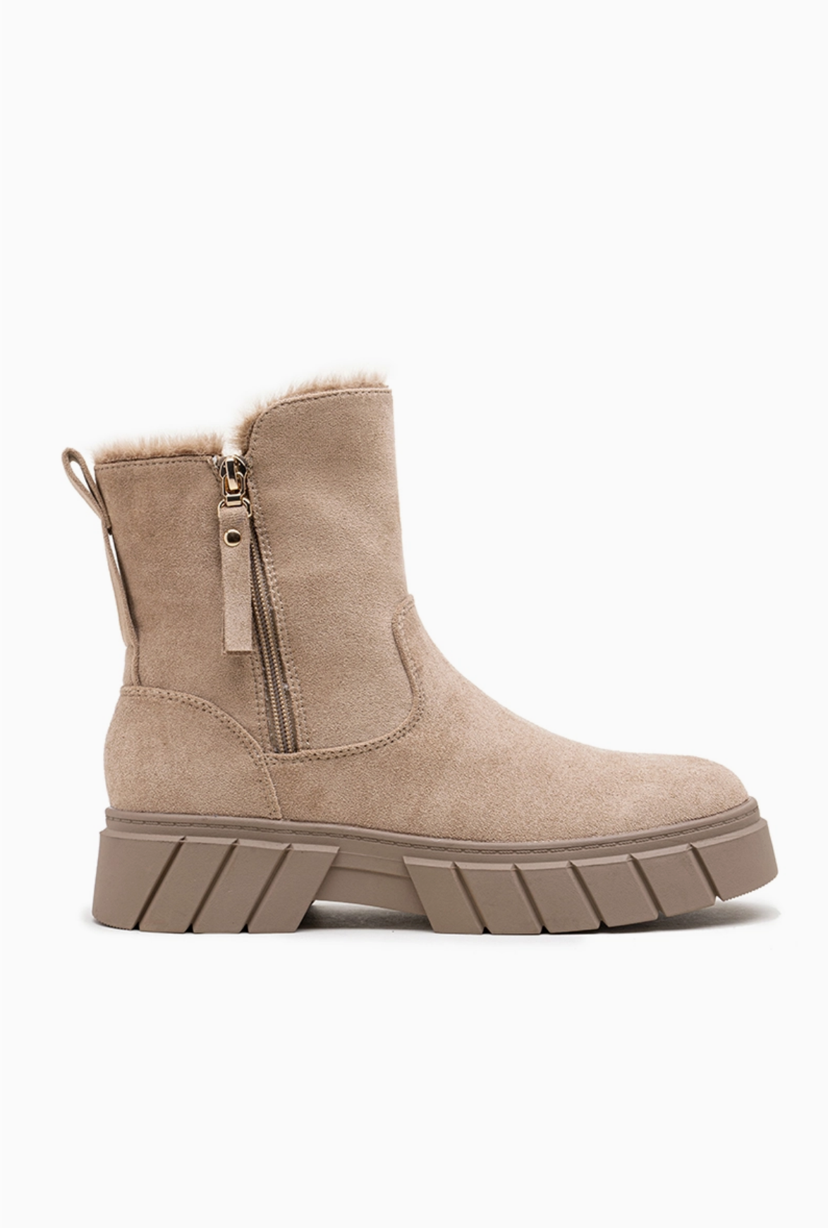 Bottines Fourrées Mi-Hautes Suédine – LADY GLORY