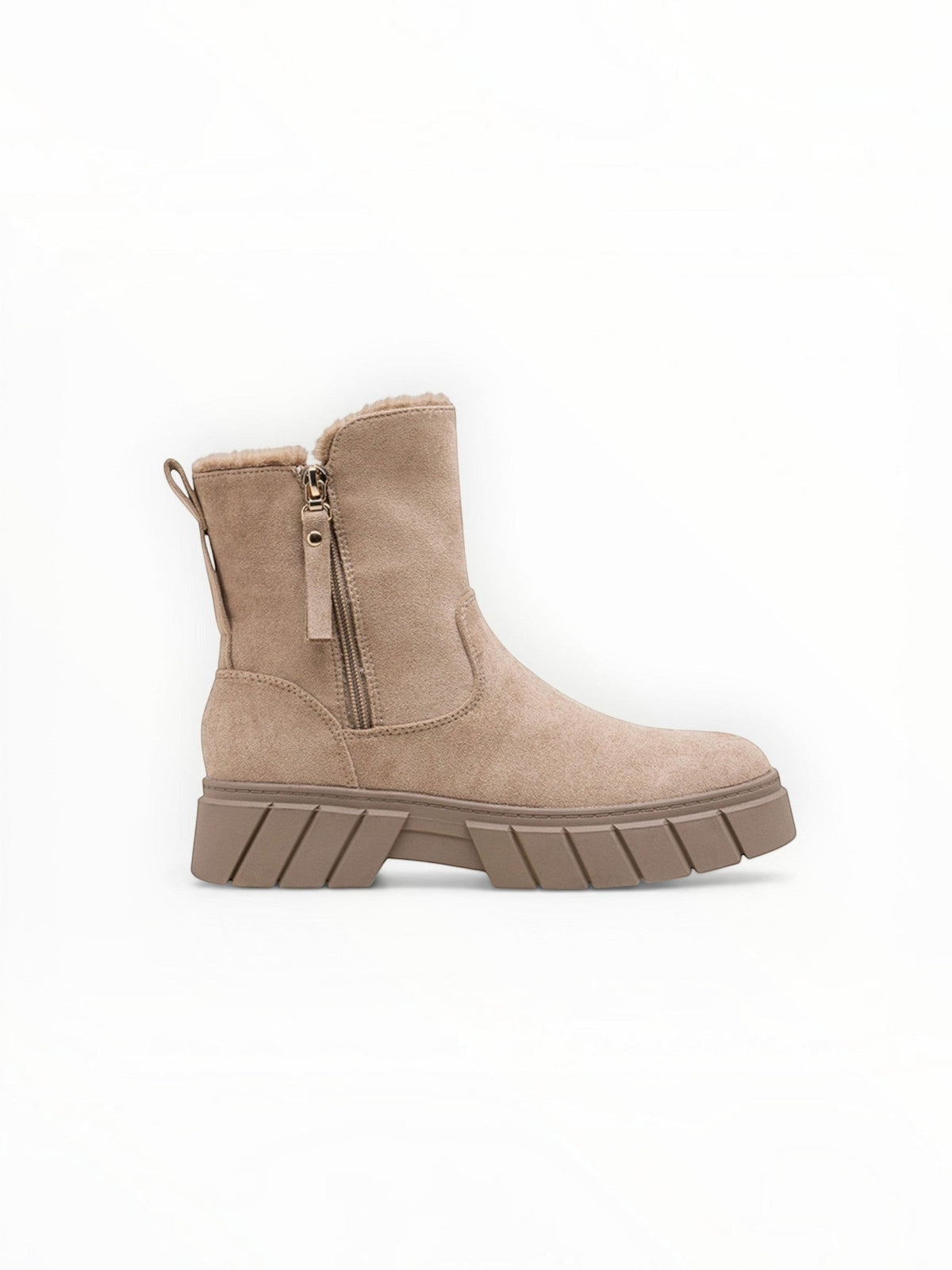 Bottines Fourrées Mi-Hautes Suédine – LADY GLORY - Chaussure Femme - LADY GLORY