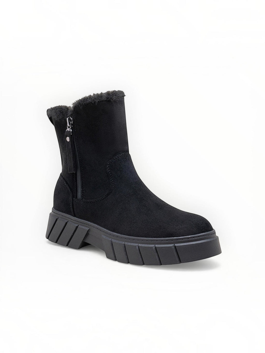 Bottines Fourrées Mi-Hautes Suédine – LADY GLORY - Chaussure Femme - LADY GLORY