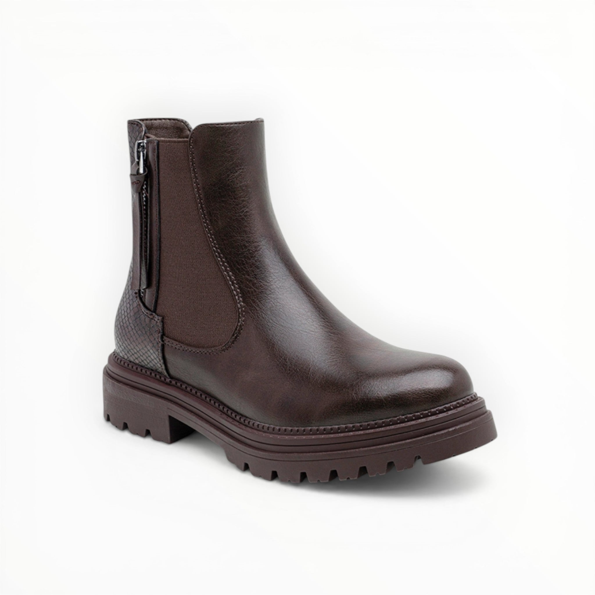 Bottines Métallisées Plateforme Frange Décorative Zip Latéral – LADY GLORY - Chaussure Femme - LADY GLORY