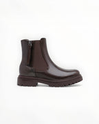 Bottines Métallisées Plateforme Frange Décorative Zip Latéral – LADY GLORY