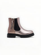 Bottines Métallisées Plateforme Frange Décorative Zip Latéral – LADY GLORY - Chaussure Femme - LADY GLORY