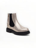 Bottines Métallisées Plateforme Frange Décorative Zip Latéral – LADY GLORY - Chaussure Femme - LADY GLORY