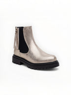 Bottines Métallisées Plateforme Frange Décorative Zip Latéral – LADY GLORY - Chaussure Femme - LADY GLORY
