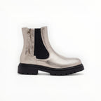 Bottines Métallisées Plateforme Frange Décorative Zip Latéral – LADY GLORY - Chaussure Femme - LADY GLORY