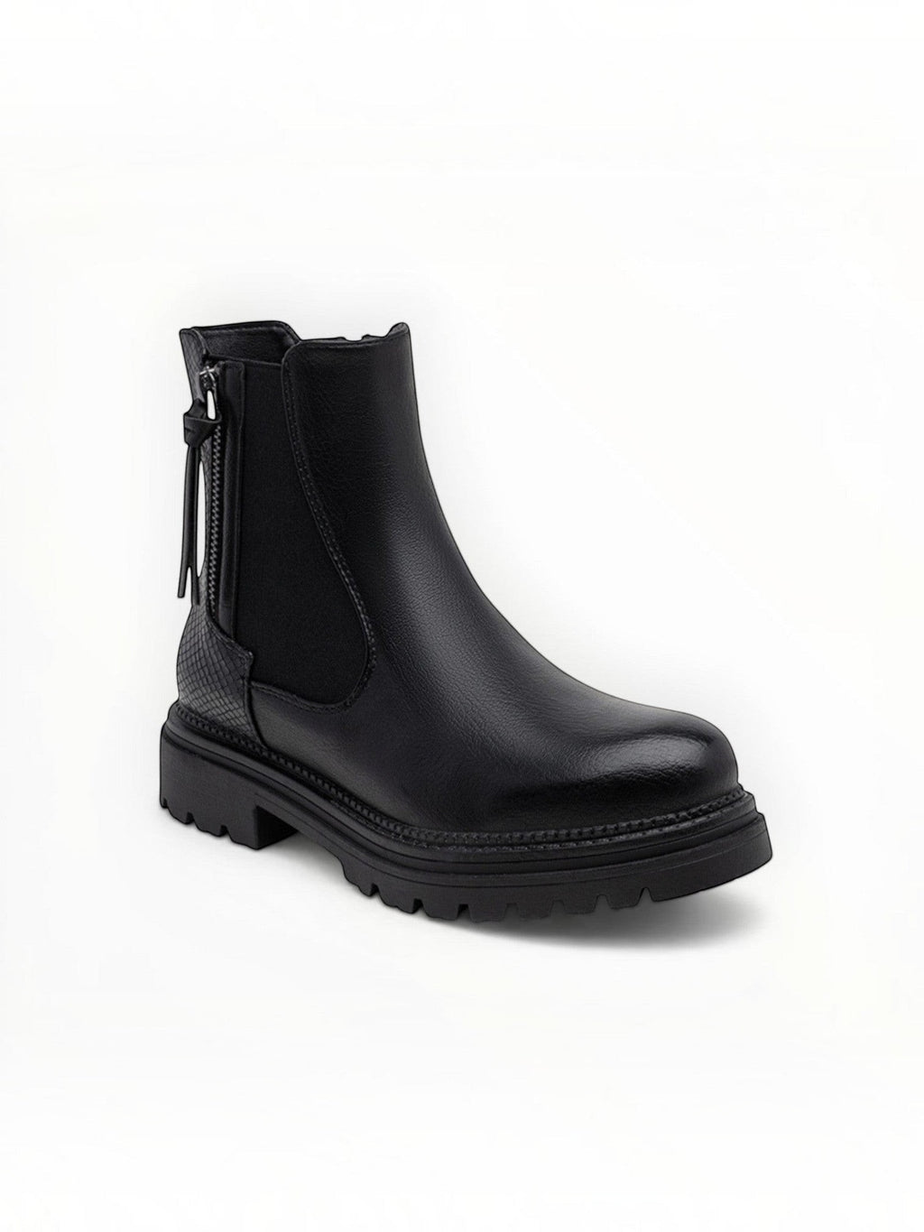 Bottines Métallisées Plateforme Frange Décorative Zip Latéral – LADY GLORY - Chaussure Femme - LADY GLORY