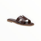 Mules Plates Minimalistes Bride Large Similicuir LADY GLORY - Chaussure Femme - LADY GLORY