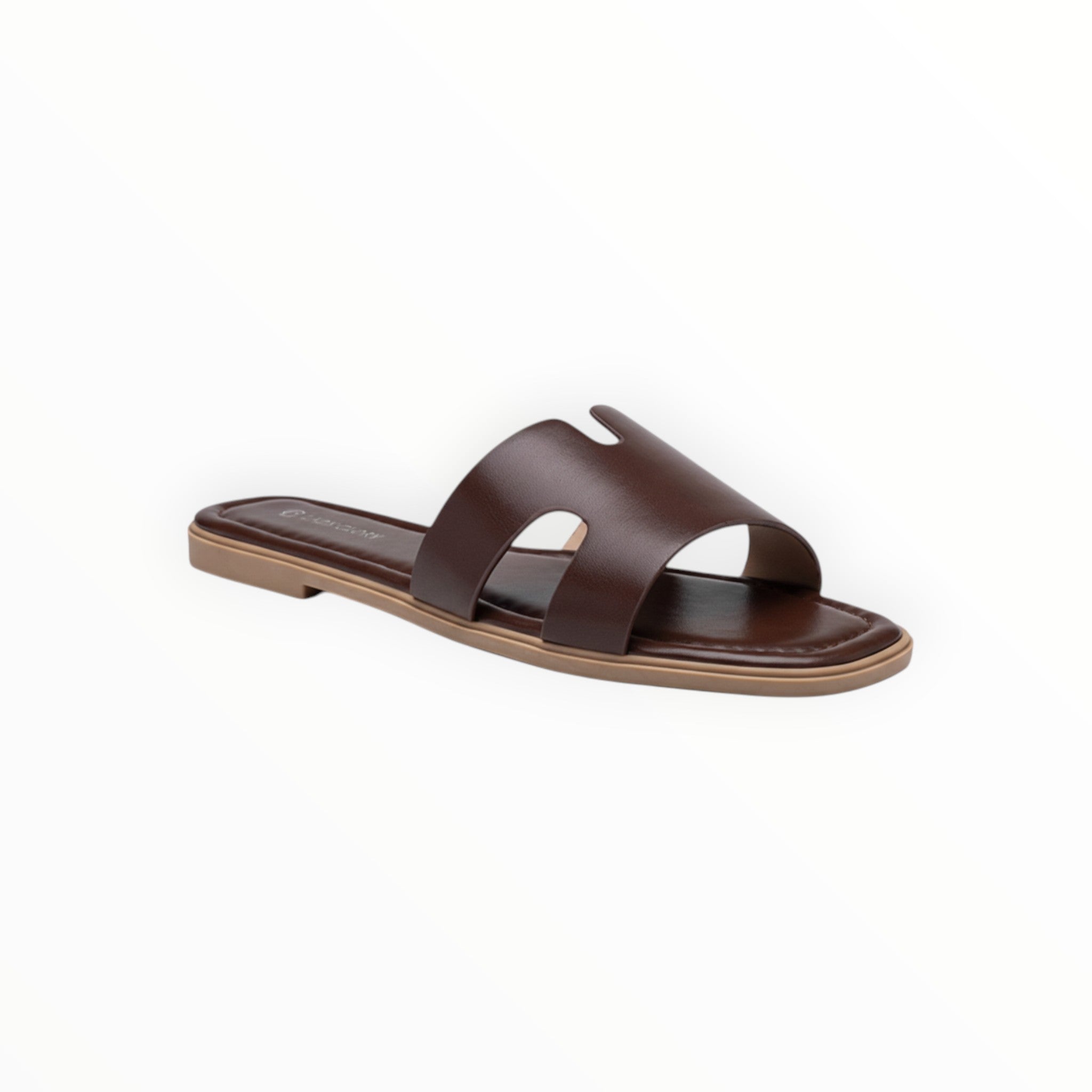Mules Plates Minimalistes Bride Large Similicuir LADY GLORY - Chaussure Femme - LADY GLORY
