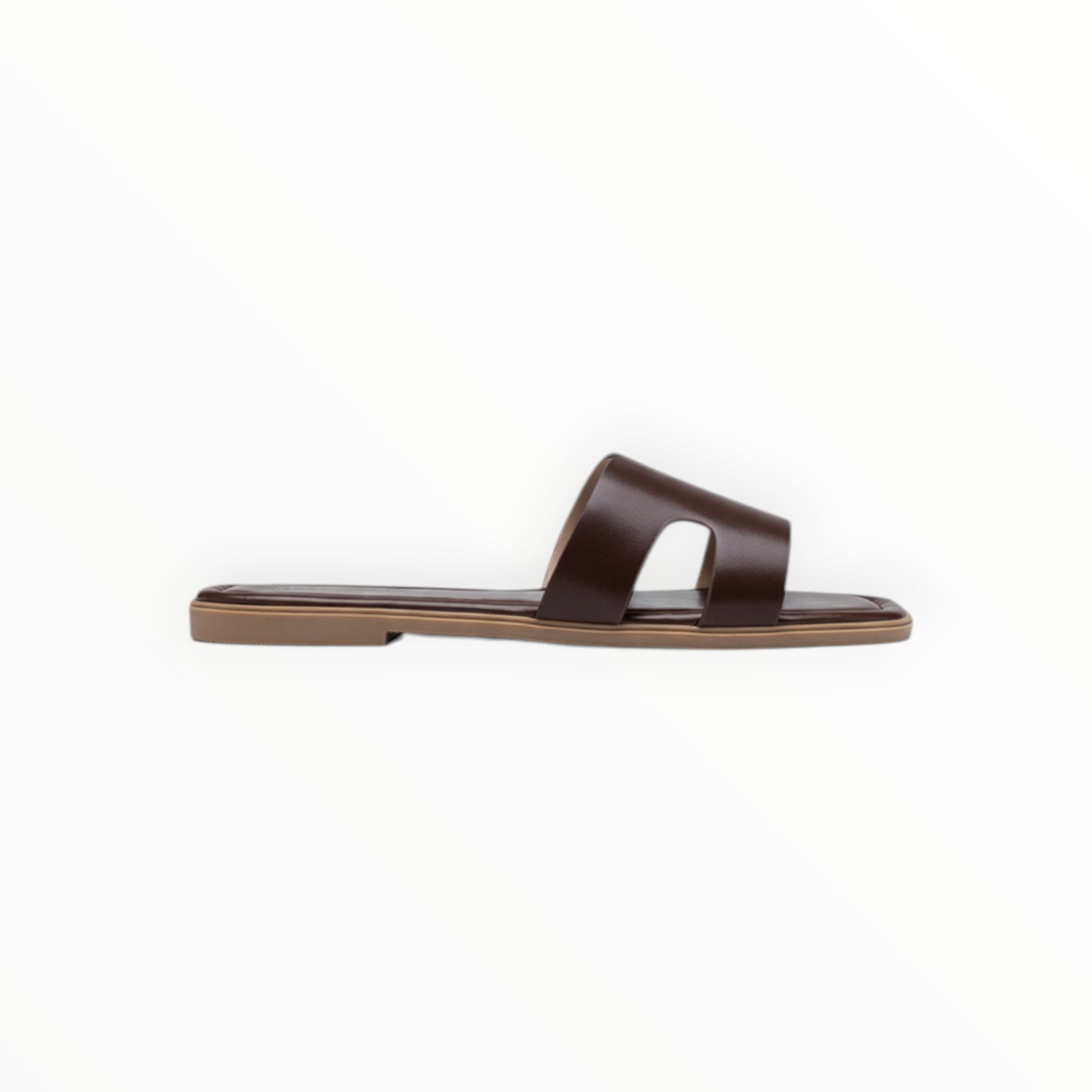 Mules Plates Minimalistes Bride Large Similicuir LADY GLORY - Chaussure Femme - LADY GLORY