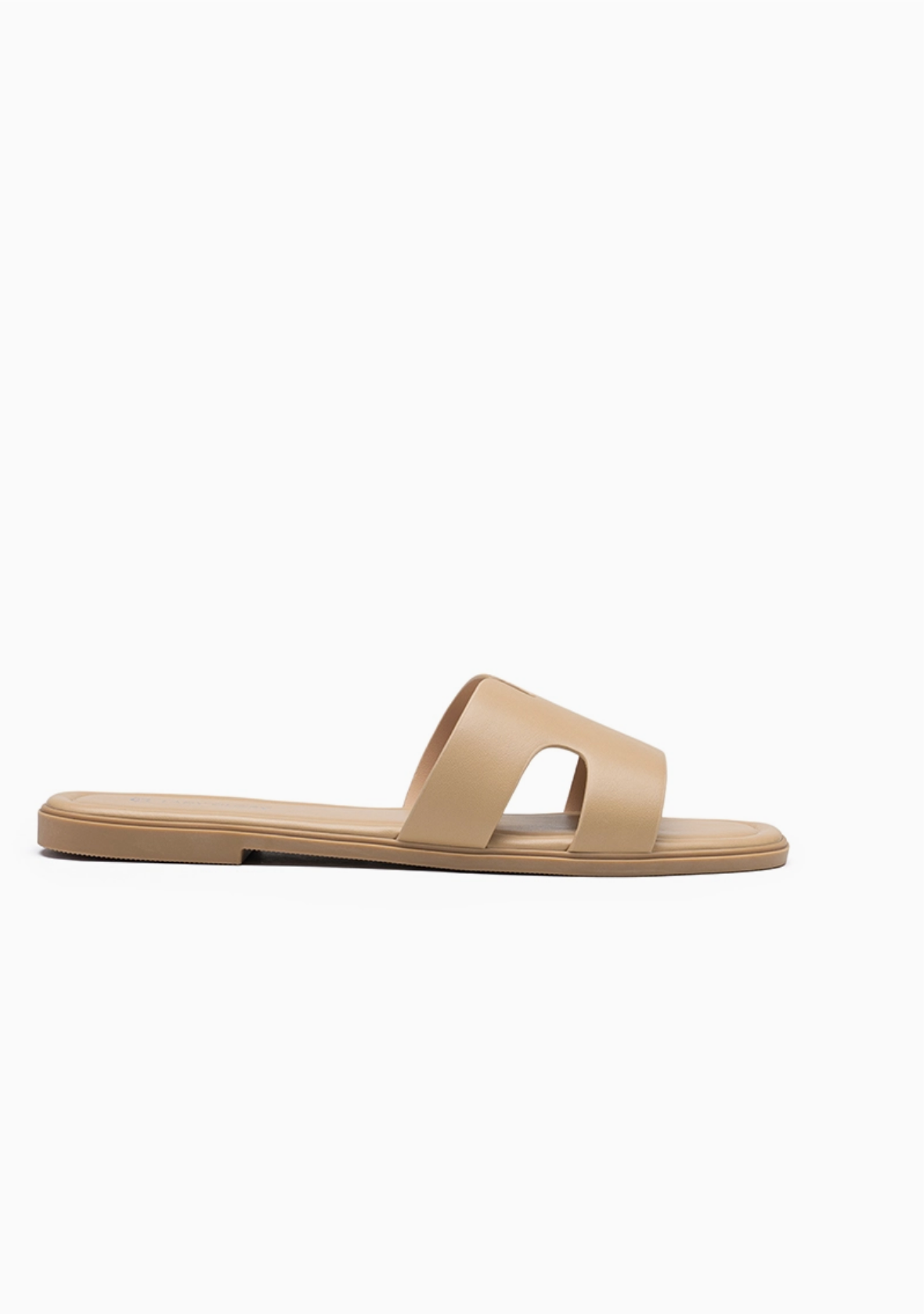 Mules Plates Minimalistes Bride Large Similicuir LADY GLORY