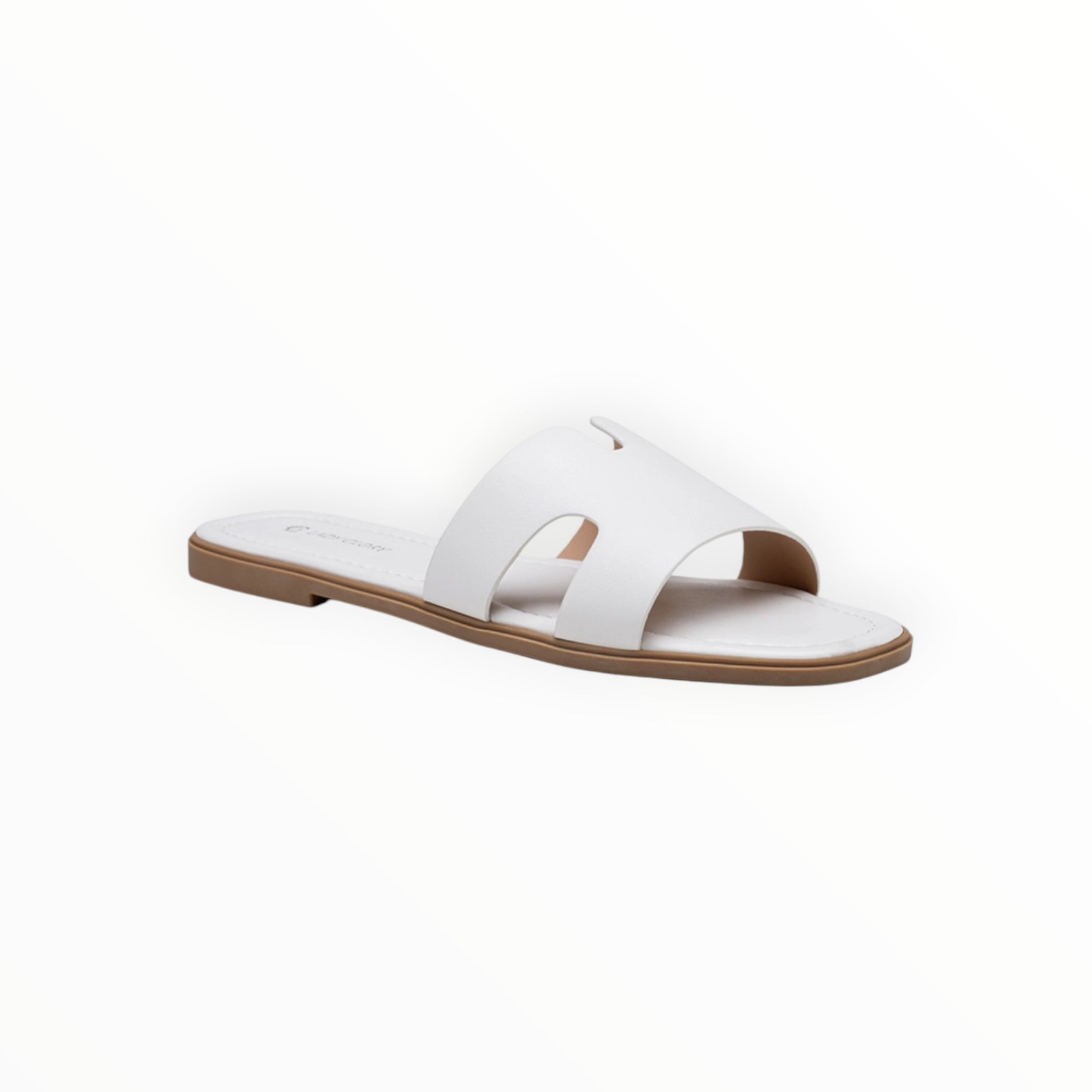 Mules Plates Minimalistes Bride Large Similicuir LADY GLORY - Chaussure Femme - LADY GLORY