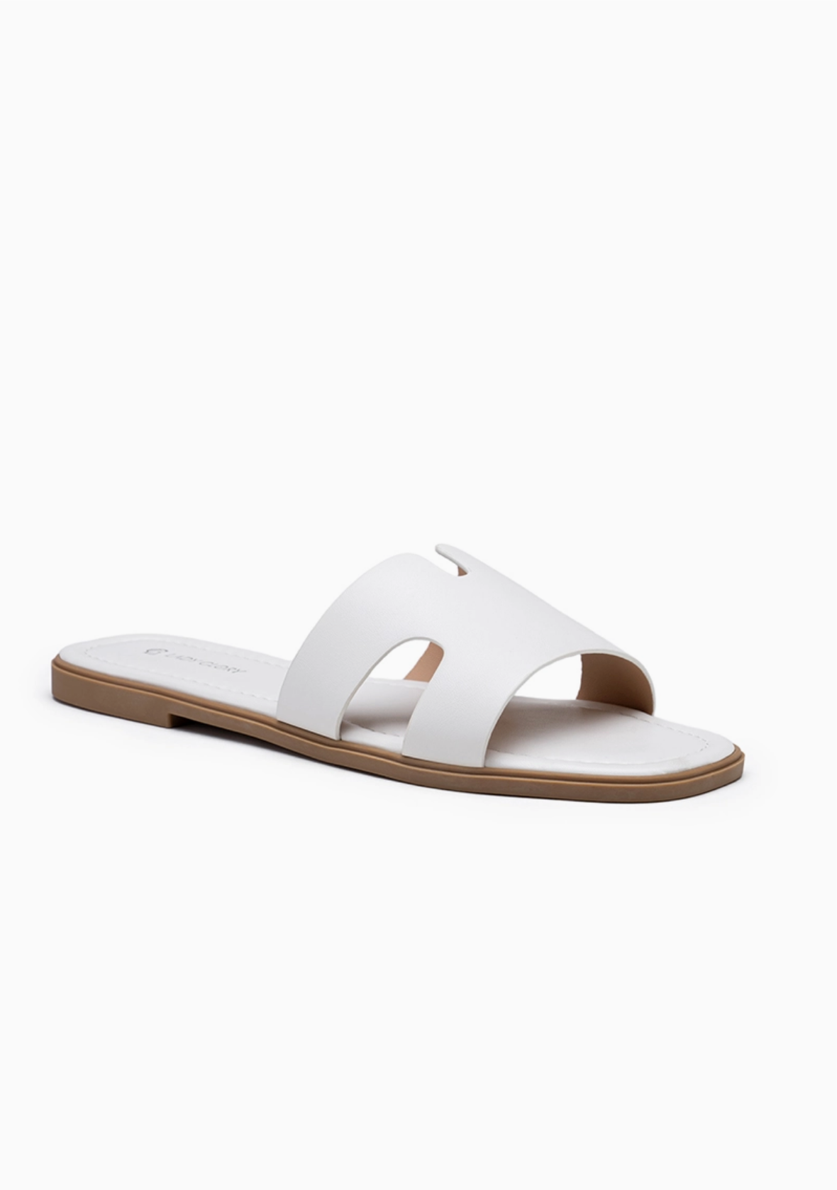 Mules Plates Minimalistes Bride Large Similicuir LADY GLORY