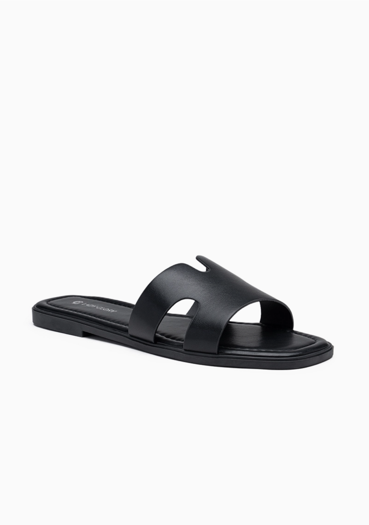 Mules Plates Minimalistes Bride Large Similicuir LADY GLORY