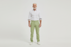 Pantalon Chino Stretch Vert Sauge – YVES ET ENZO