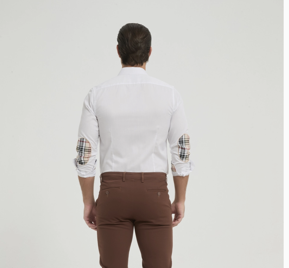 Pantalon Chino Stretch Marron – YVES ET ENZO