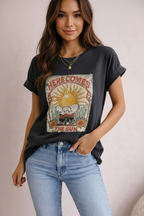 T-shirt Délavé Imprimé - Loriane