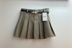 Jupe Courte Plissée Ceinture Fermeture Latérale – LORIANE
