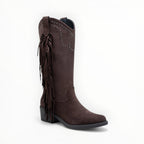 Bottines Frangées Esprit Bohème Clous Métalliques – LADY GLORY - Chaussure Femme - LADY GLORY