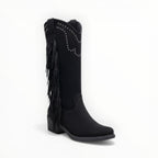 Bottines Frangées Esprit Bohème Clous Métalliques – LADY GLORY - Chaussure Femme - LADY GLORY