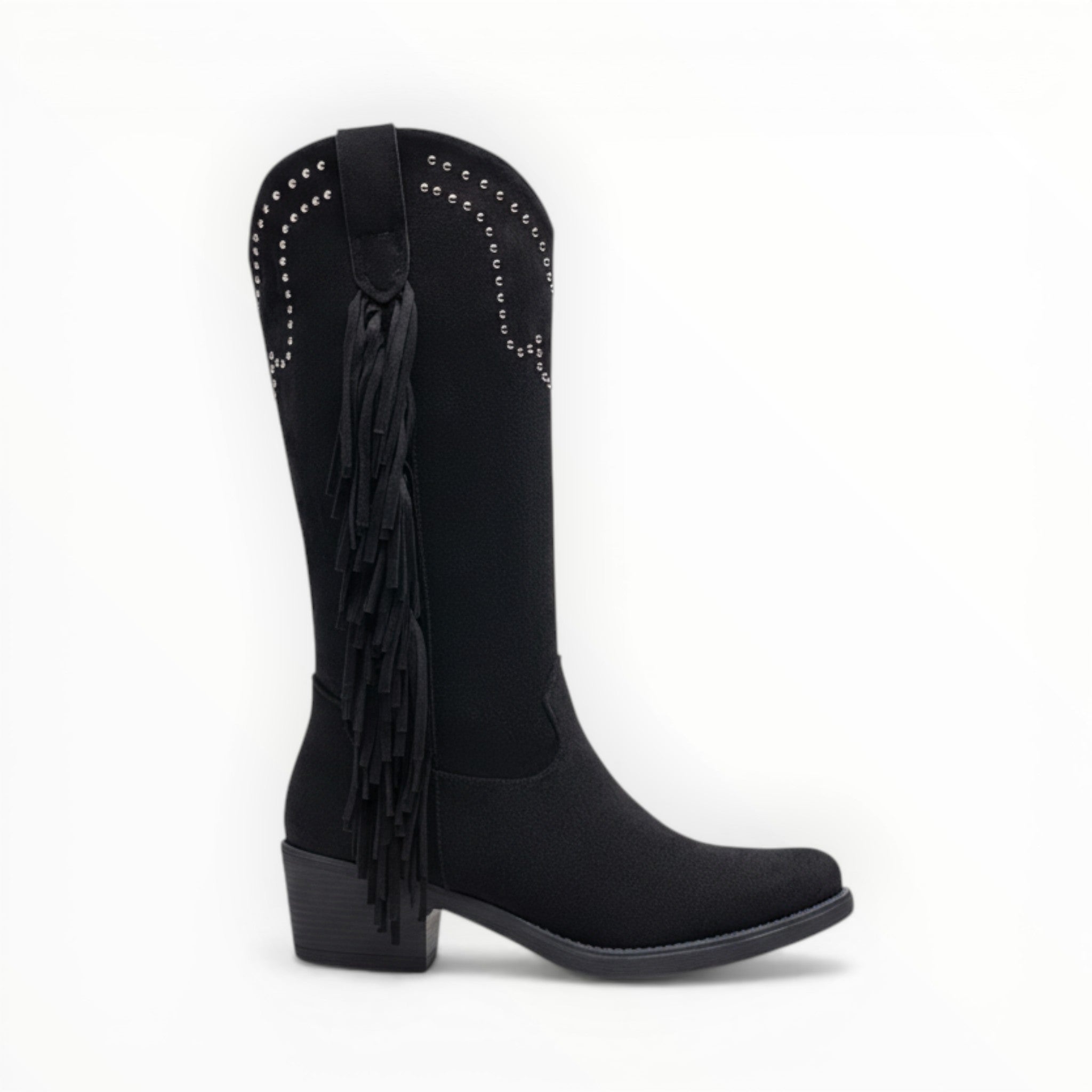 Bottines Frangées Esprit Bohème Clous Métalliques – LADY GLORY - Chaussure Femme - LADY GLORY