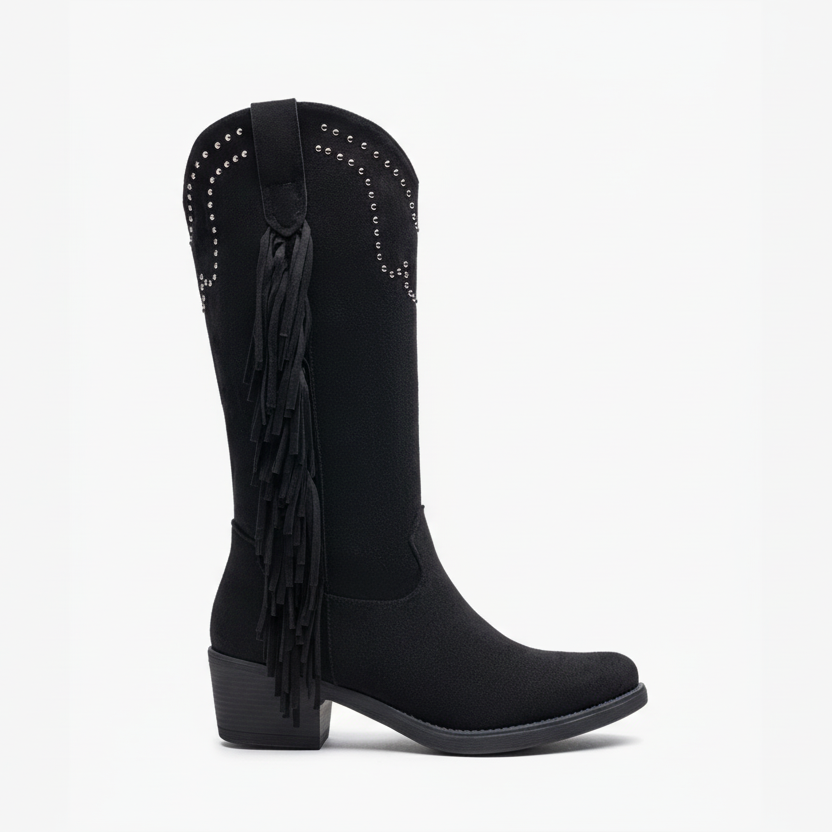Bottines Frangées Esprit Bohème Clous Métalliques – LADY GLORY