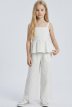 Ensemble Coton Rayures Fille - MINI MIGNON PARIS
