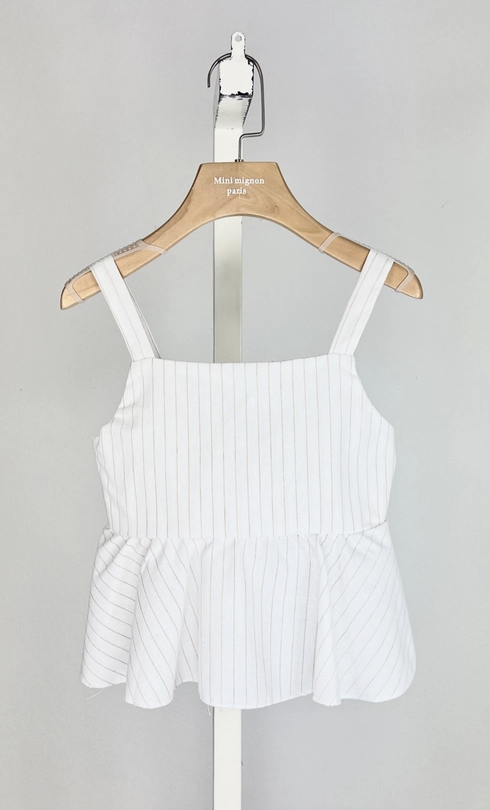 Ensemble Coton Rayures Fille - MINI MIGNON PARIS