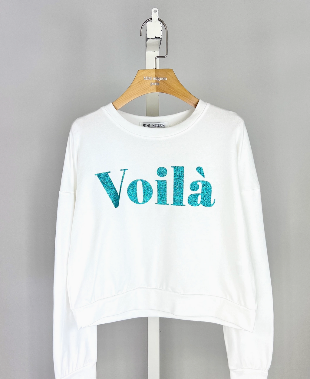 Sweat Coton Logo Pailleté Fille - MINI MIGNON PARIS