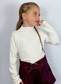 Pull Col Montant Maille Côtelée Fille - MINI MIGNON PARIS - Enfants - MINI MIGNON PARIS